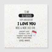 周年記念おもしろいに妻から夫へユーモアのメッセージ (正面)