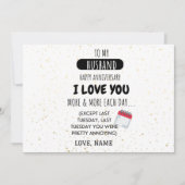 周年記念おもしろいに妻から夫へユーモアのメッセージ (正面)