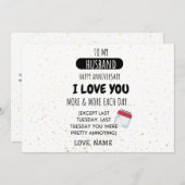 周年記念おもしろいに妻から夫へユーモアのメッセージ (正面/裏面)