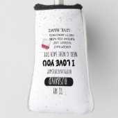 周年記念おもしろいに妻から夫へユーモアのメッセージ ゴルフヘッドカバー (回転90)