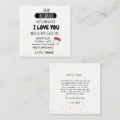 周年記念おもしろいに妻から夫へユーモアのメッセージ ノートカード (正面/裏面)