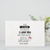 周年記念おもしろいに妻から夫へユーモアのメッセージ 便箋 (スタンド正面)