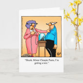 周年記念おもしろいのユーモアあいさつカード カード (黄色い花)