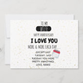 周年記念おもしろいの夫婦ユーモアのメッセージ (正面)