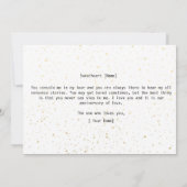 周年記念おもしろいの夫婦ユーモアのメッセージ (裏面)