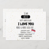 周年記念おもしろいの夫婦ユーモアのメッセージ (正面/裏面)