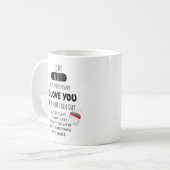 周年記念おもしろいの夫婦ユーモアのメッセージ コーヒーマグカップ (正面左)