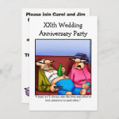 周年記念おもしろいパーティの招待状 招待状 (正面/裏面)