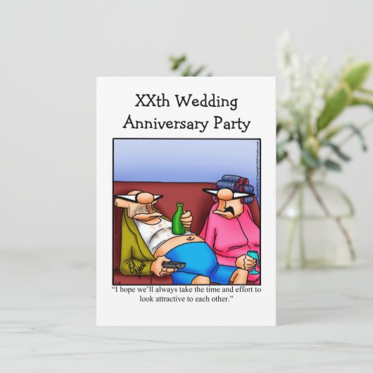 周年記念おもしろいパーティの招待状 招待状 (スタンド正面)