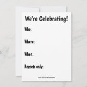 周年記念おもしろいパーティの招待状 招待状 (裏面)