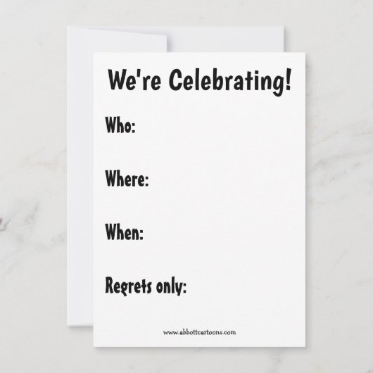 周年記念おもしろいパーティの招待状 招待状 (裏面)