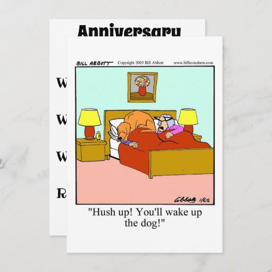 周年記念おもしろいパーティの招待状 招待状 (正面/裏面)