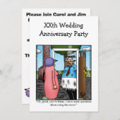 周年記念おもしろいパーティの招待状 招待状 (正面/裏面)