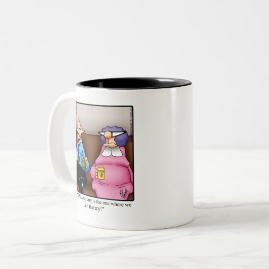 周年記念おもしろいユーモアのマグカップ ツートーンマグカップ (正面左)