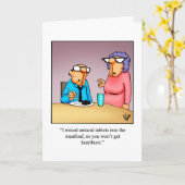 周年記念おもしろいユーモア用挨拶カード カード (黄色い花)