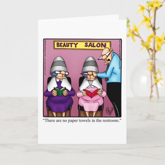 周年記念おもしろいユーモア用挨拶カード カード (黄色い花)