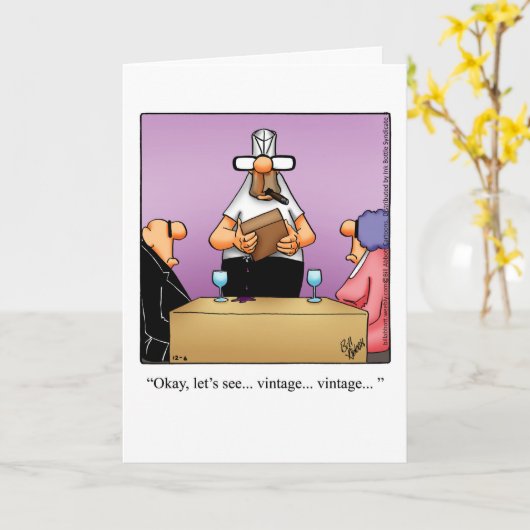 周年記念おもしろいユーモア用挨拶カード カード (黄色い花)