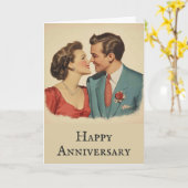 周年記念おもしろいヴィンテージクラシックレトロカップル カード (黄色い花)