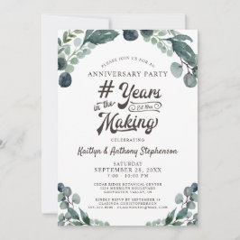 周年記念のグリーン 歳月の積み重ね 招待状