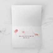 周年記念の毛皮にピンクのバラ カード (内部)