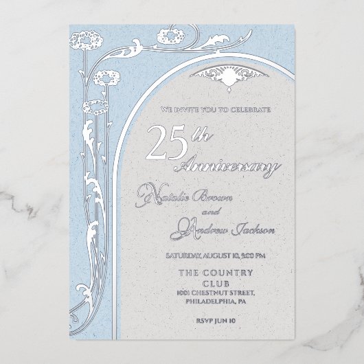 周年記念の箔押し招待状 箔招待状 (正面)