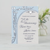 周年記念の箔押し招待状 箔招待状 (立ち正面)