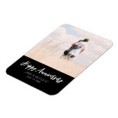 周年記念カスタム写真モダンスタイリッシュ結婚の マグネット (左側)