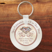 周年記念パーソナライズされたパーティーの好意結婚や キーホルダー (正面)