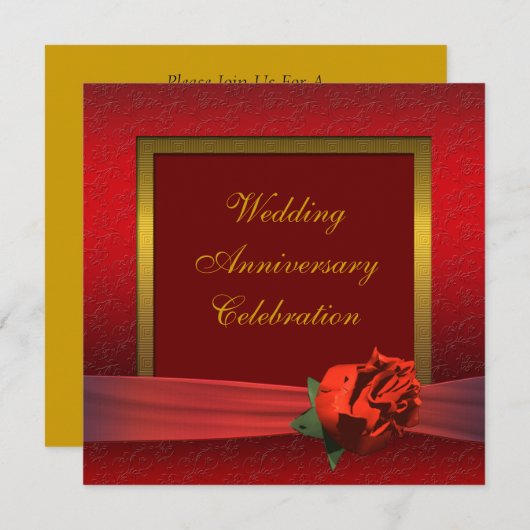 周年記念ファンシーパーティの招待状 招待状 (正面/裏面)