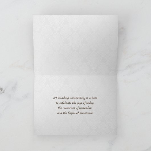 周年記念ブラウンダマスクとブーケ カード (内部)