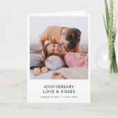 周年記念モダン |フォトラブキス スタイリッシュ カード (正面)