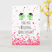 周年記念ユーモラスカード豆ゲイ同性愛 カード (黄色い花)