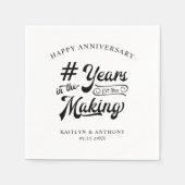 周年記念レトロ年 スタンダードカクテルナプキン (正面)