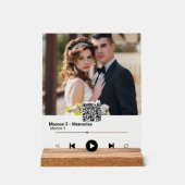 周年記念写真モダンQRコードソングアクリル記号 アクリルサイン (正面)