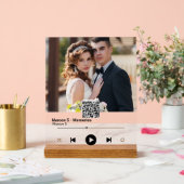 周年記念写真モダンQRコードソングアクリル記号 アクリルサイン (ウェディング)