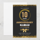 周年記念招待チラシテンプレート 招待状 (正面/裏面)