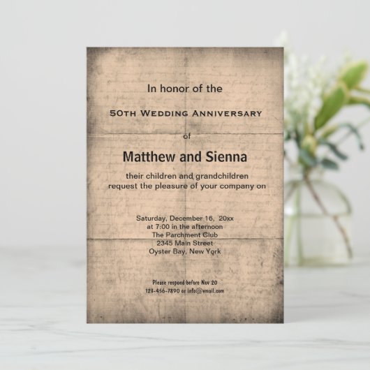 周年記念日 招待状 (スタンド正面)