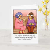 周年記念笑わされるユーモア用挨拶カード カード (黄色い花)