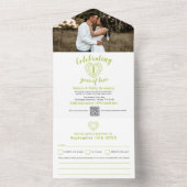 周年記念結婚写真QR RSVP オールインワン招待状 (内側)