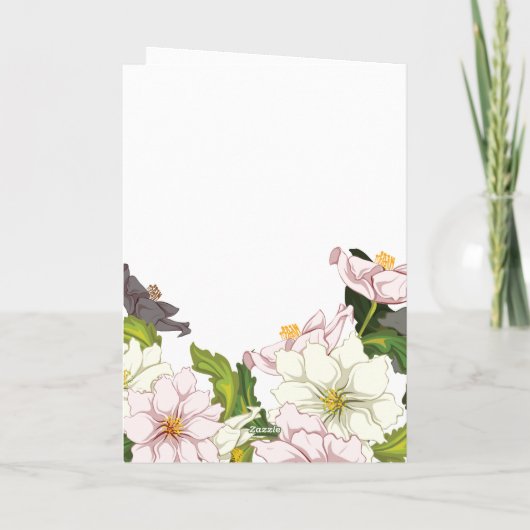 周年記念結婚娘の息子フローラが泡立つ カード (裏面)