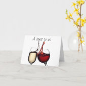 **「周年記念**」に乾杯 カード (黄色い花)