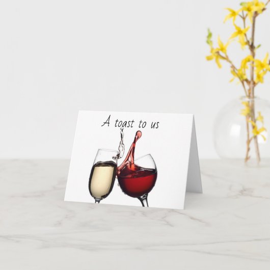 **「周年記念**」に乾杯 カード (黄色い花)