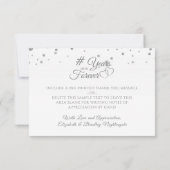 周年記念 シルバーハート 永遠の年数 サンキューカード (裏面)