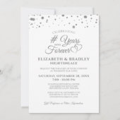 周年記念 シルバー 永遠への誓い 更新 招待状 (裏面)