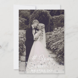 周年記念 シルバー 永遠への誓い 更新 招待状