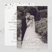 周年記念 シルバー 永遠への YEARS 年誓いの更新 招待状 (正面/裏面)