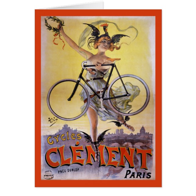 周期のClémentのポスターを広告する1898年のヴィンテージ (正面)