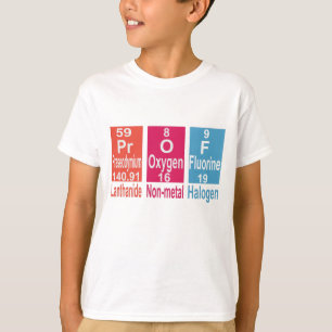 周期テーブルの要素を使用したプロファイルの綴り Tシャツ