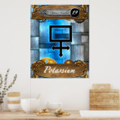 周期元素カリウム原子#19ポスター ポスター (キッチン)