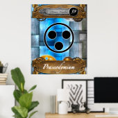 周期元素プラセオジム原子#59ポスター ポスター (ホームオフィス)